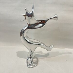 VTG Hoselton Aluminum Brass Musician Sculpture Trumpet Horn Signed 2084 Canada